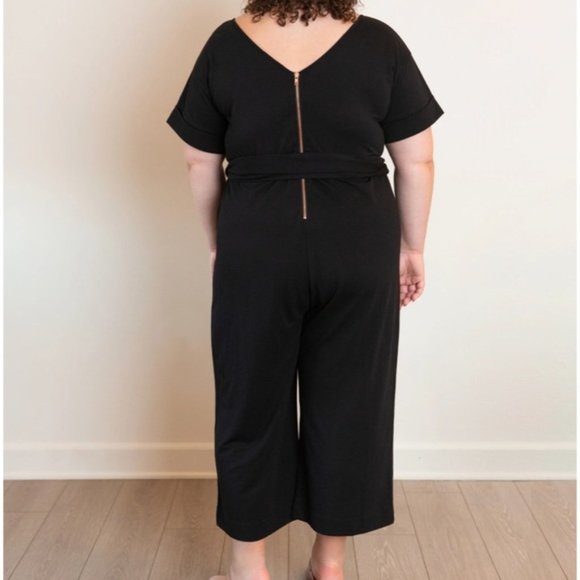Ori All Day Jumpsuit in Black French Terry - Picture 3 of 5